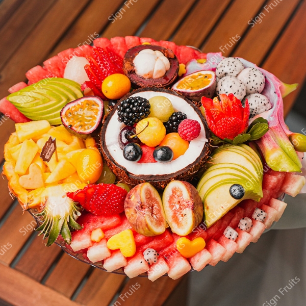 صحن فواكه بلاستيك شفاف - صغير