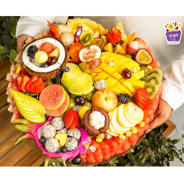 صحن فواكه بلاستيك شفاف_